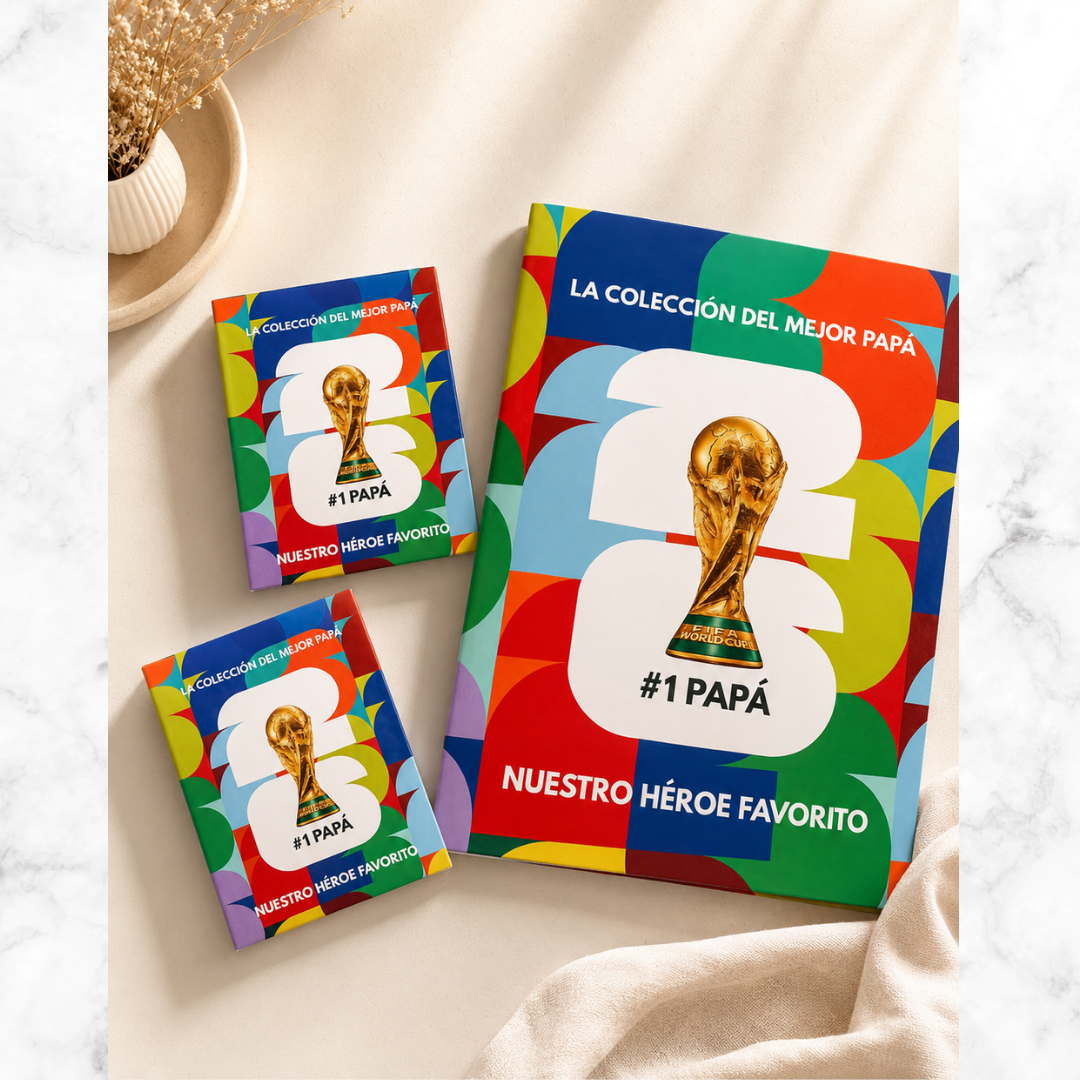 🏆 Álbum Mundial Día del Padre VOL .2 – Editable en Canva