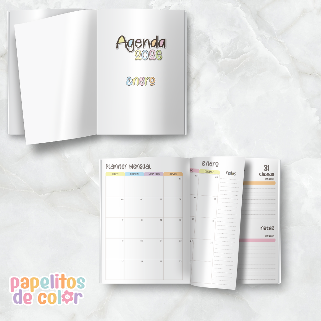 💫Agenda Charletas - Estilo Folleto 🗓️
