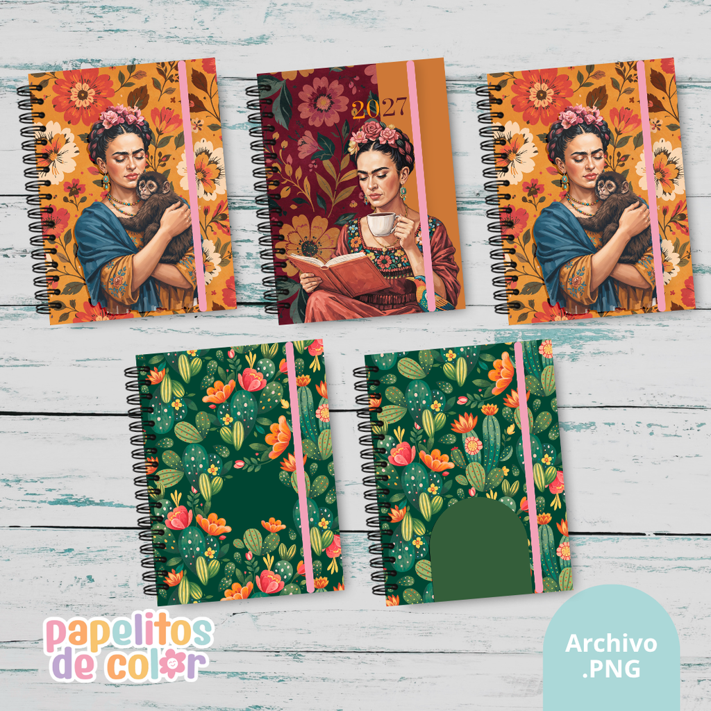 🌺📚 Pack 35 Portadas Frida ✨💖