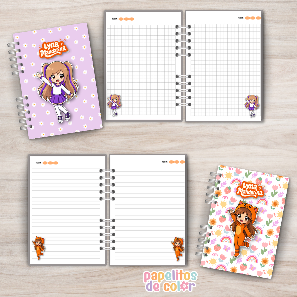 ✨Cuadernos Lyna y Mandarina 💕📚