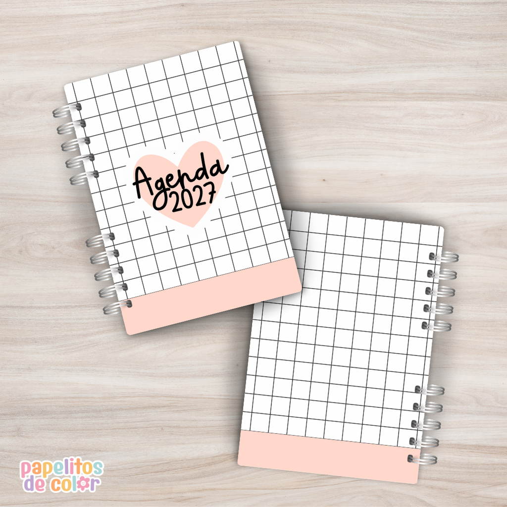 Agenda Pink Hearts 2027 💖✨