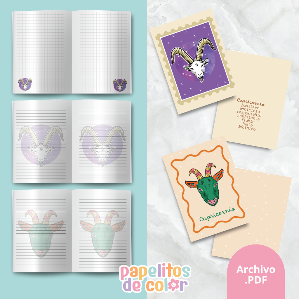 ♓ Cuadernos Abrochados del Zodiaco