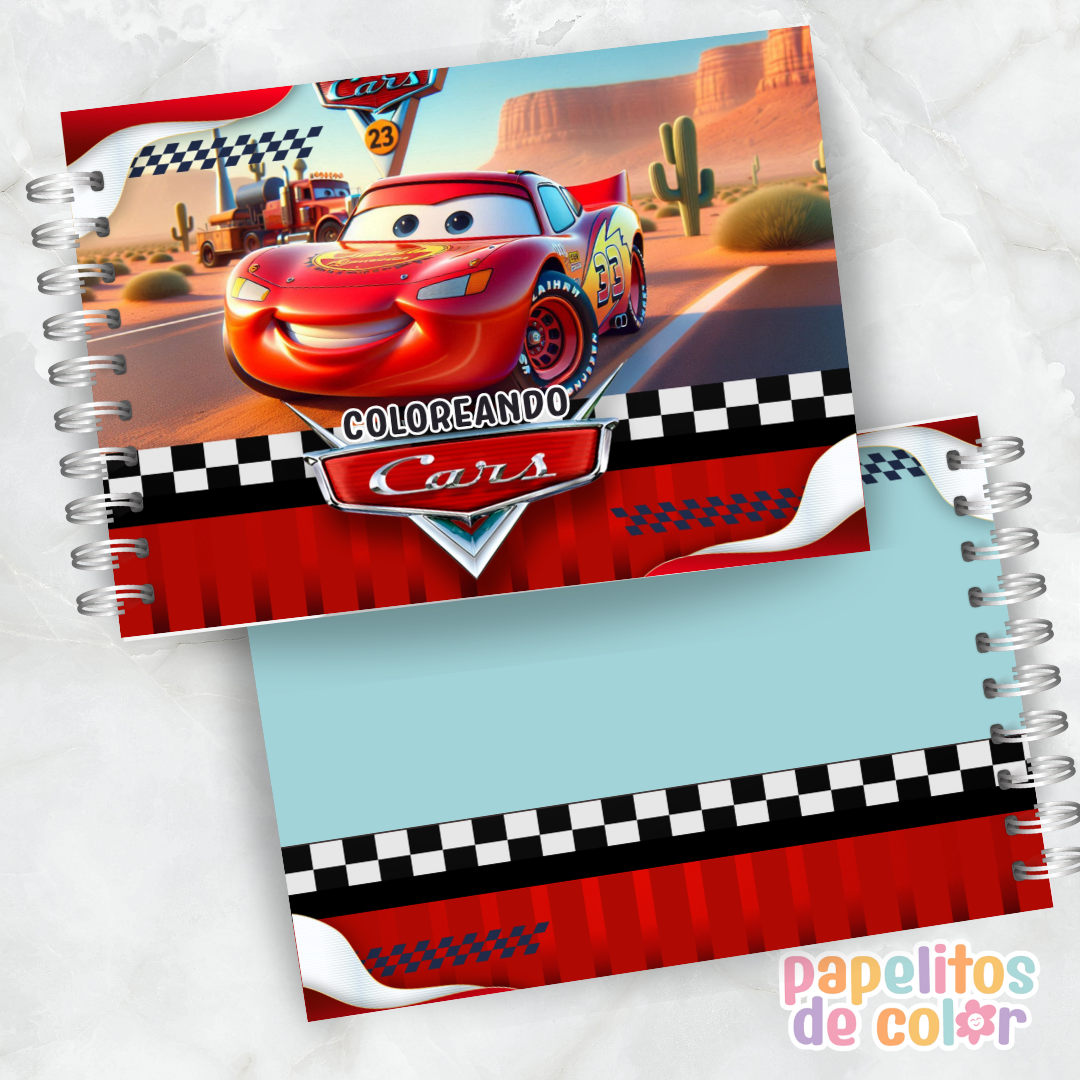 🎨 Libro para Pintar de Cars 🏎️🏁✨