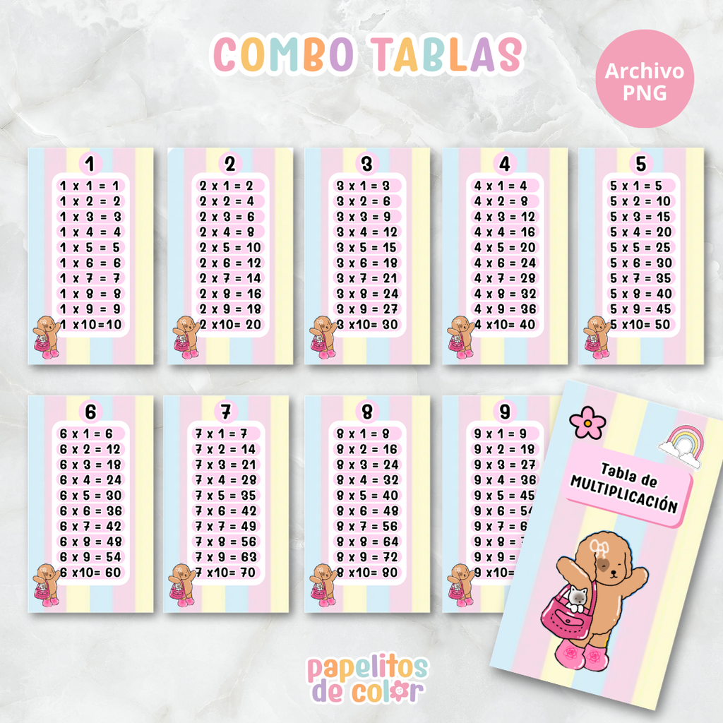 📚✨ Tablas para Multiplicar – Vol. 2 ✨📚