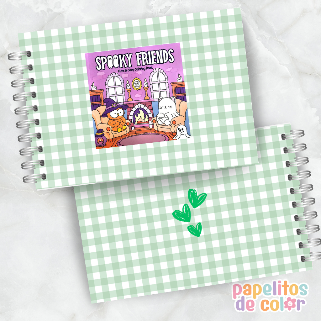👻🖤 Cuaderno para pintar Spooky Friends ✨🎨