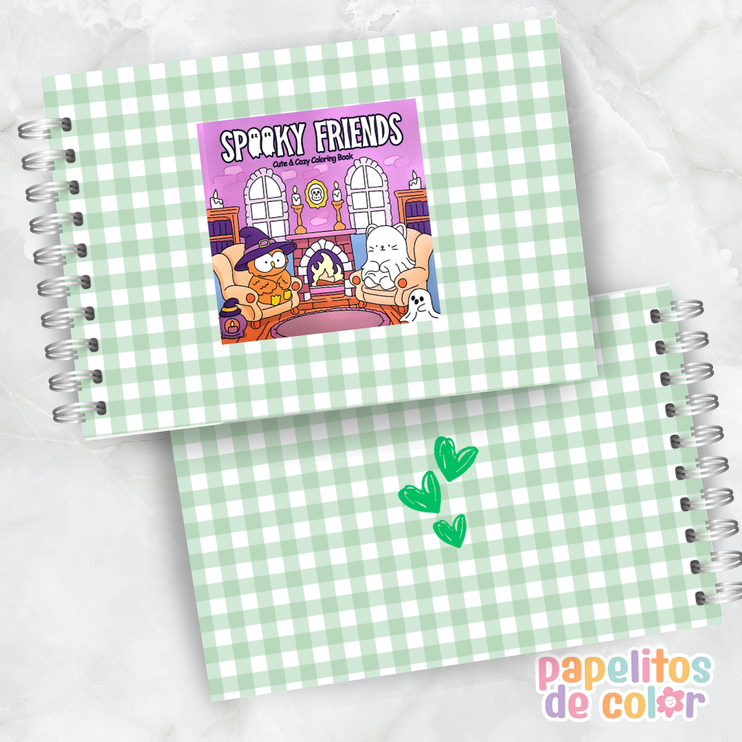 👻🖤 Cuaderno para pintar Spooky Friends ✨🎨