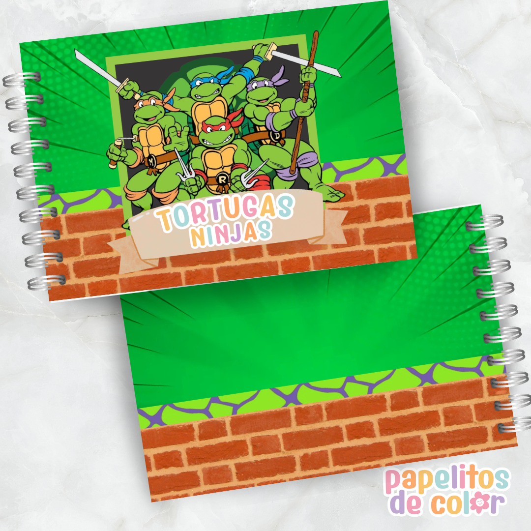 🐢🥷 Cuaderno para pintar Tortugas Ninja 🥷🐢