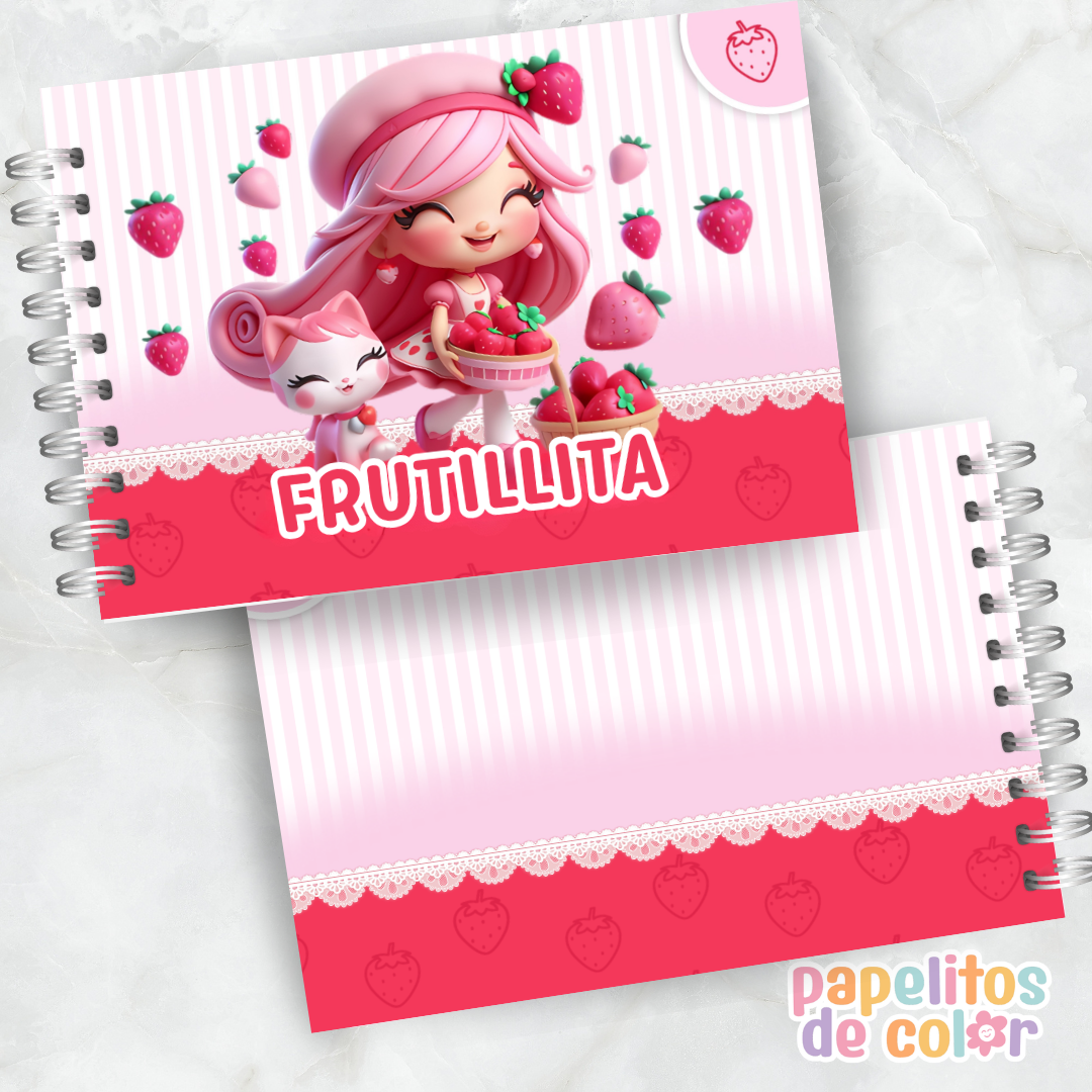 🍓💖 Cuaderno para pintar Frutillita💖🍓