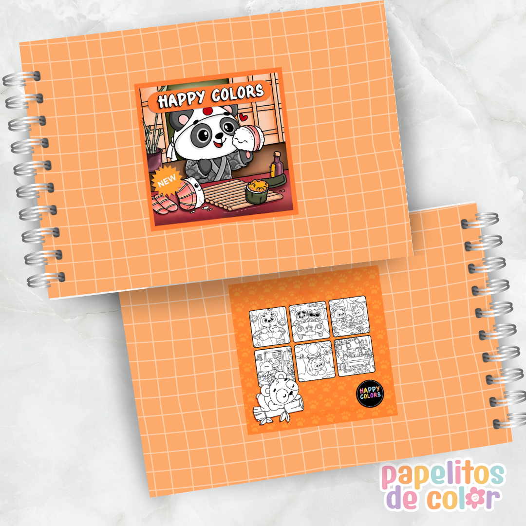 🐼 Cuaderno para Pintar Happy Colors Pandita 🌈✨
