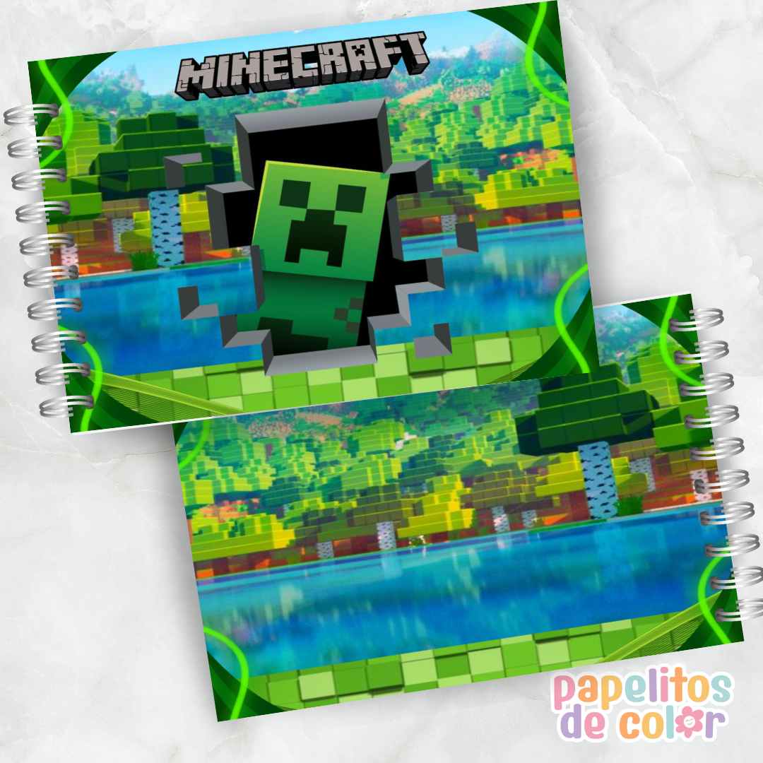 ⛏️🟩 Cuaderno para pintar Minecraft 🟩🎨