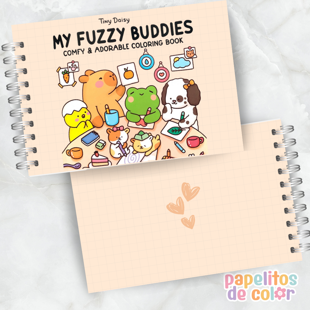 🎨 Libro para Pintar – My Fuzzy Buddies