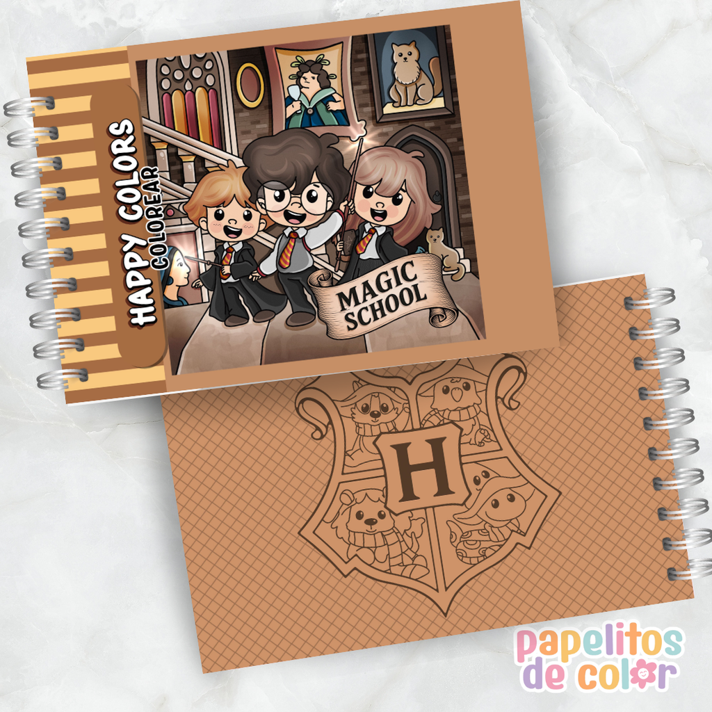 ⚡🎶 Libro para pintar Harry Potter Happy Colors 🧙‍♂️🎨
