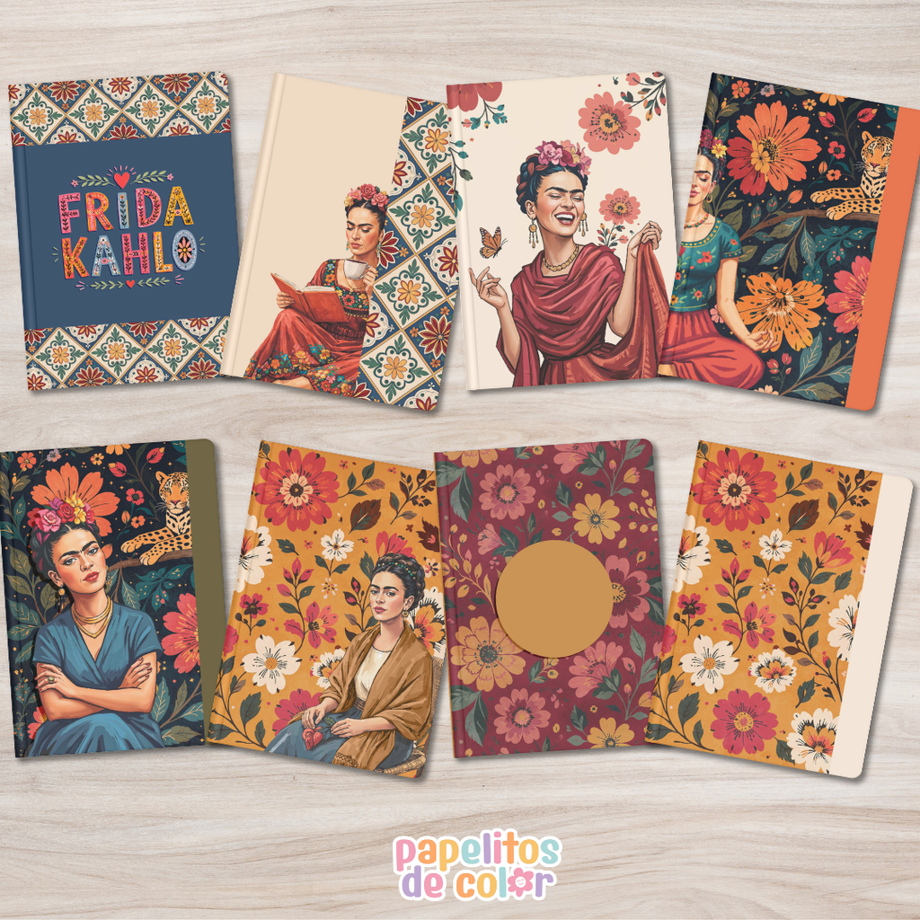 🌸🖍️ Abrochaditos Frida – Colección de Tapas e Interiores ✨📚