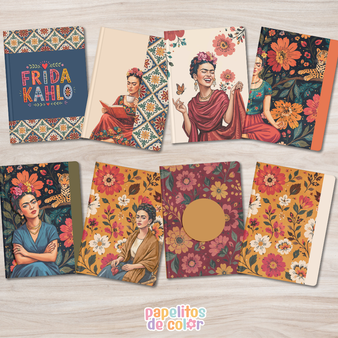 🌸🖍️ Abrochaditos Frida – Colección de Tapas e Interiores ✨📚