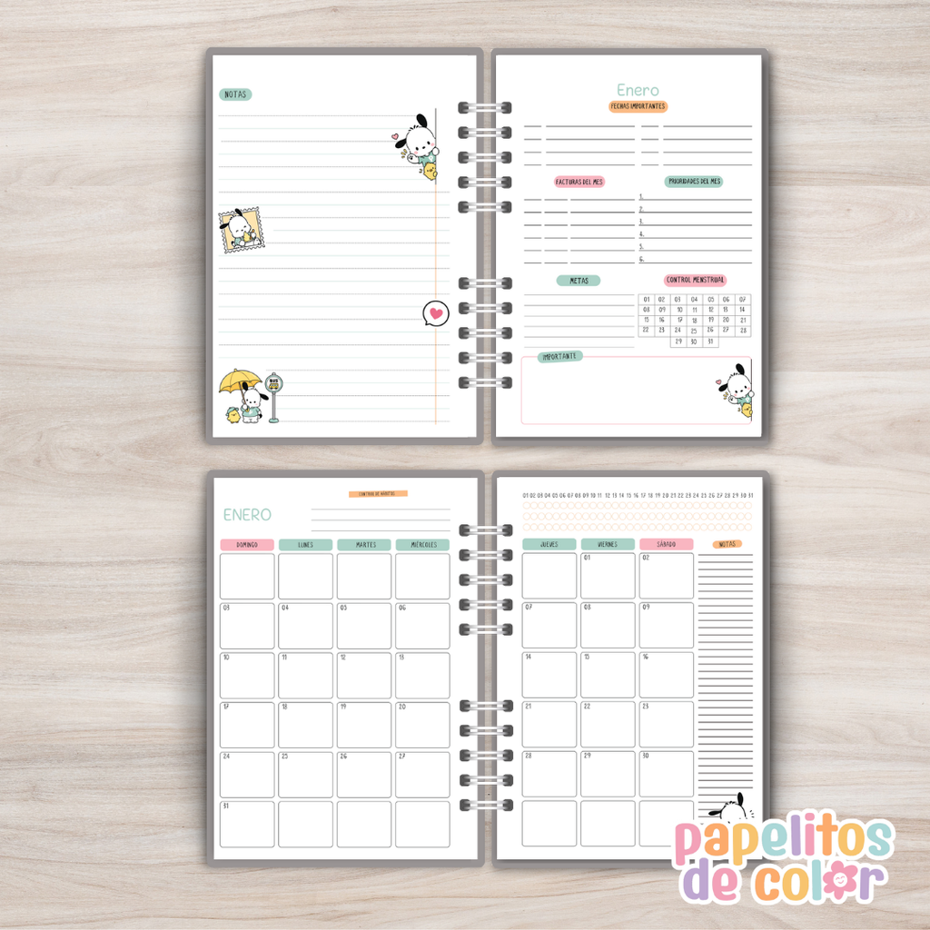 📔 Agenda Pochaco Semanal 2027 ✨