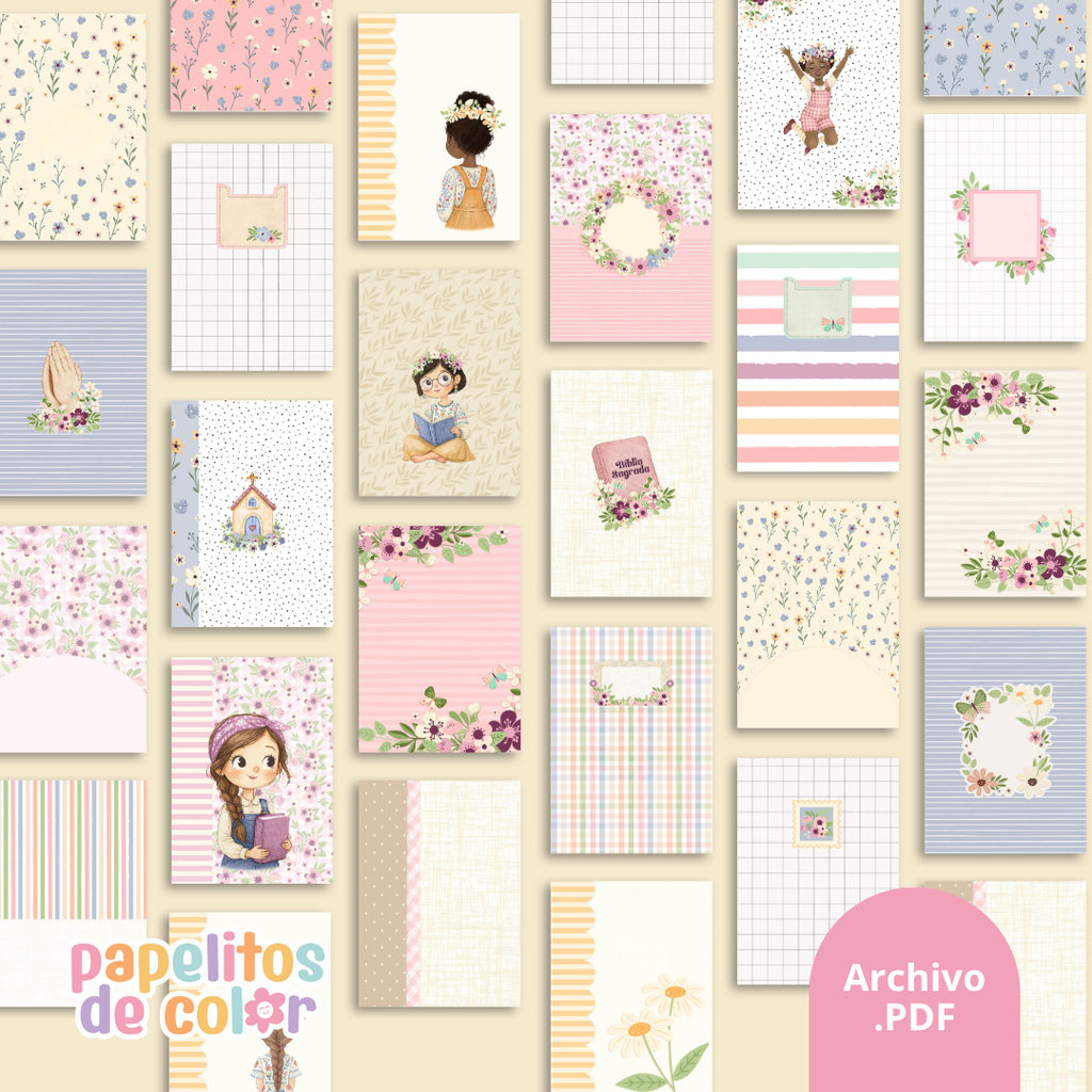 🌸 Pack 25 Portadas – Kit 12 🌸