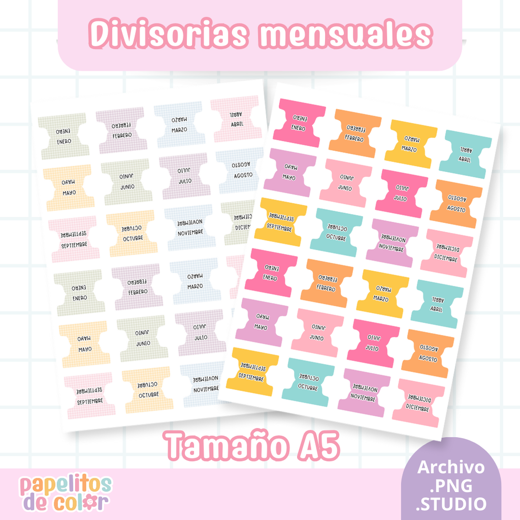 Solapas Divisorias Kit 1 – 5 diseños ✨