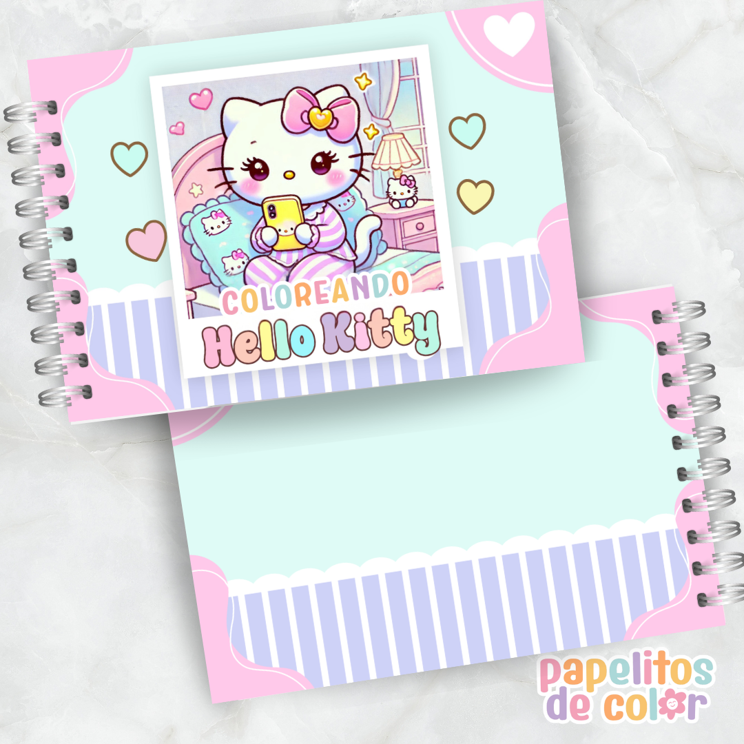 🐱💖Libro para pintar Hello Kitty 🎀✨