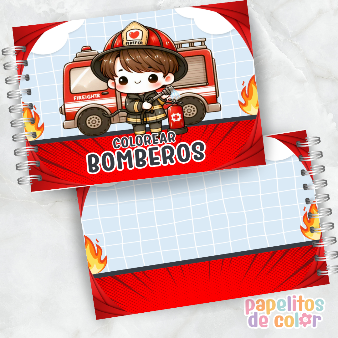 🚒🎶 Libro para pintar Bomberos 🔥🎨