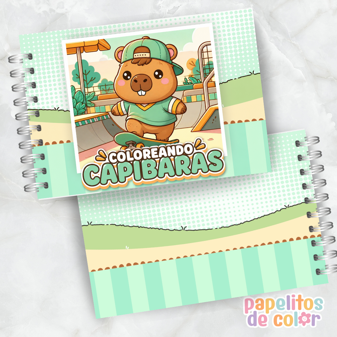 🎨 Libro para Pintar de Capibaras Vol. 4 🦫🌸✨