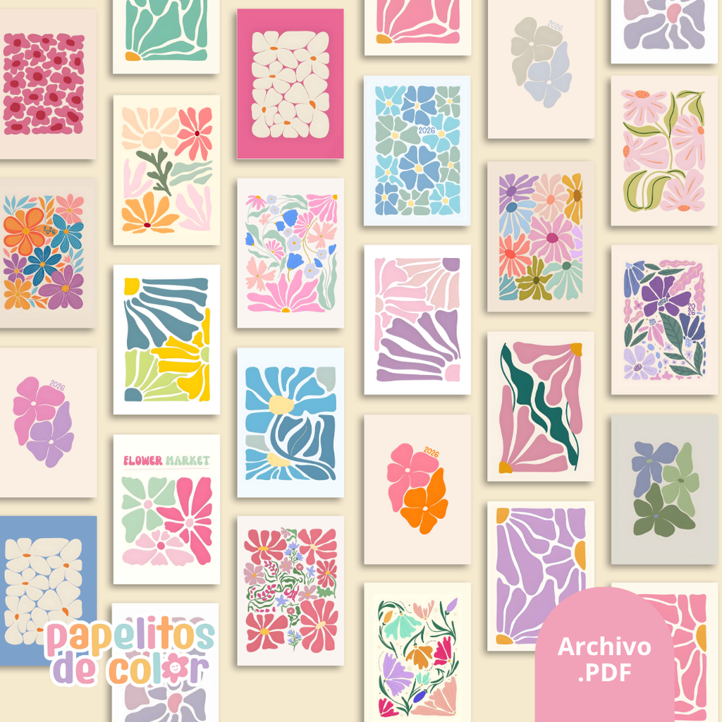 🌸 Pack 25 Portadas Agendas y Cuadernos  – Kit 11