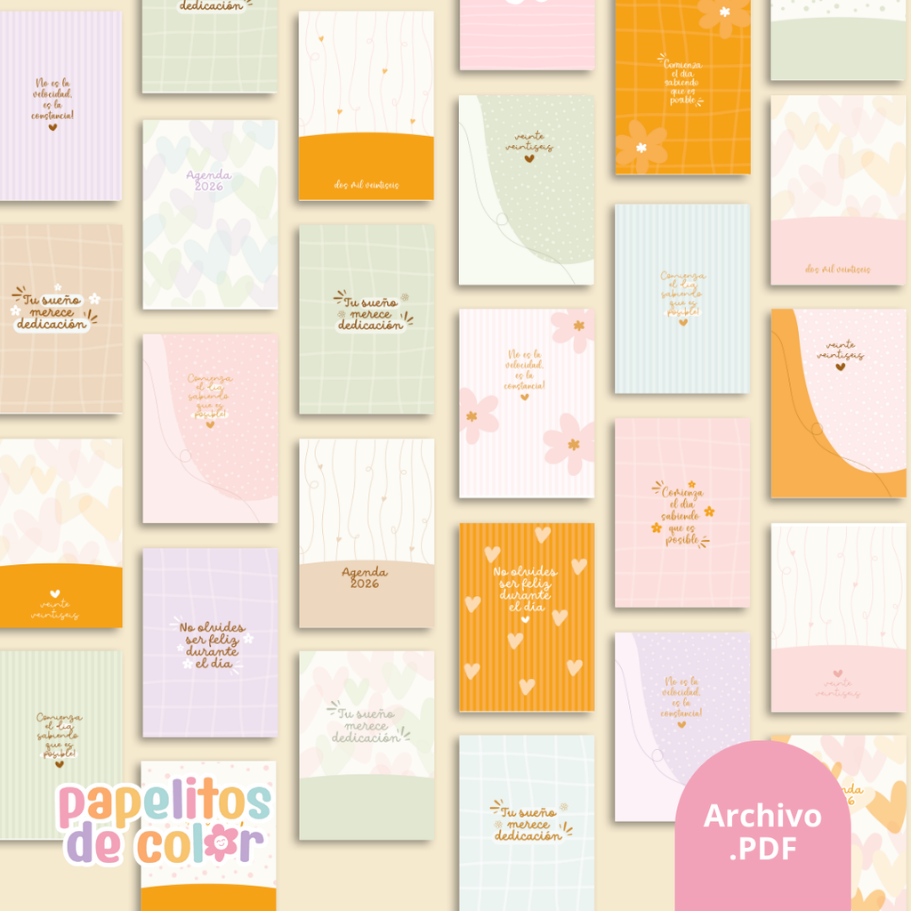 Pack 25 Portadas Agendas – Kit 9