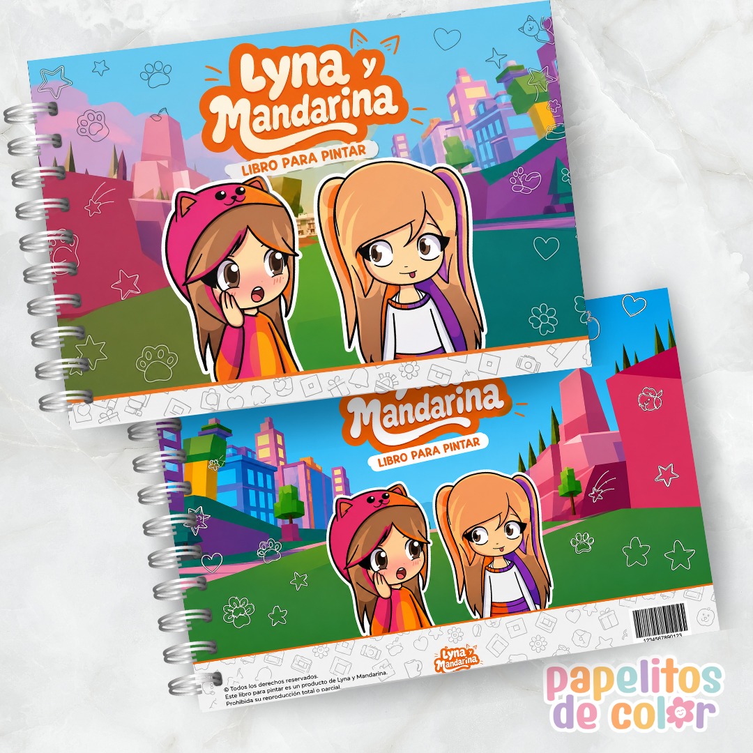 🎨 Libro para Pintar Lyna y Madarina 🖍️