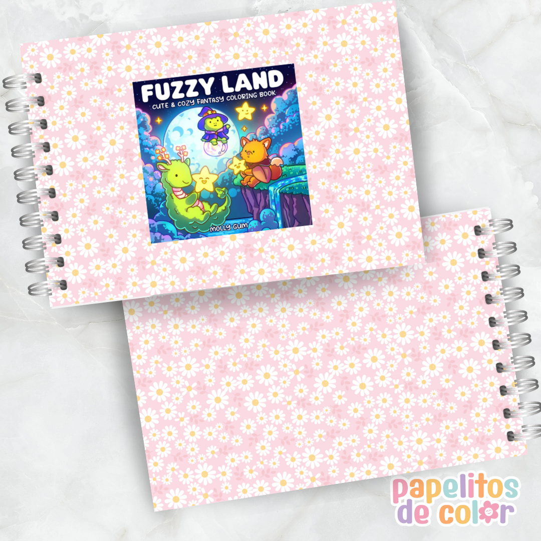 🧸🌈 Libro para Pintar Fuzzy Land ✨🎨