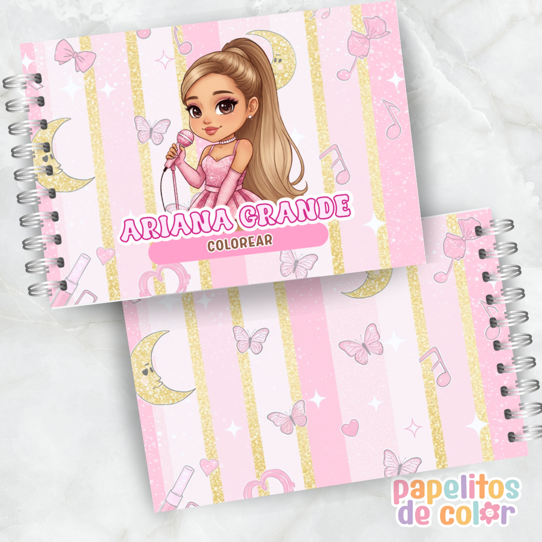 🎤🎶 Libro para pintar Ariana Grande 💖🎨