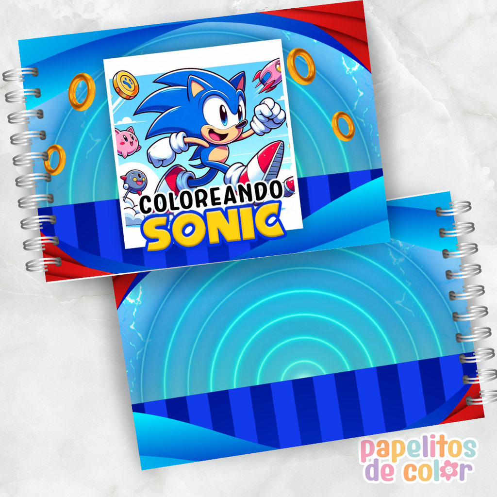 💙🎶 Libro para pintar Sonic ⚡🎨