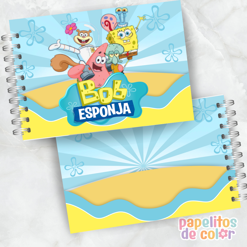 🌊🍍 Cuaderno para pintar Bob Esponja🍍🌊