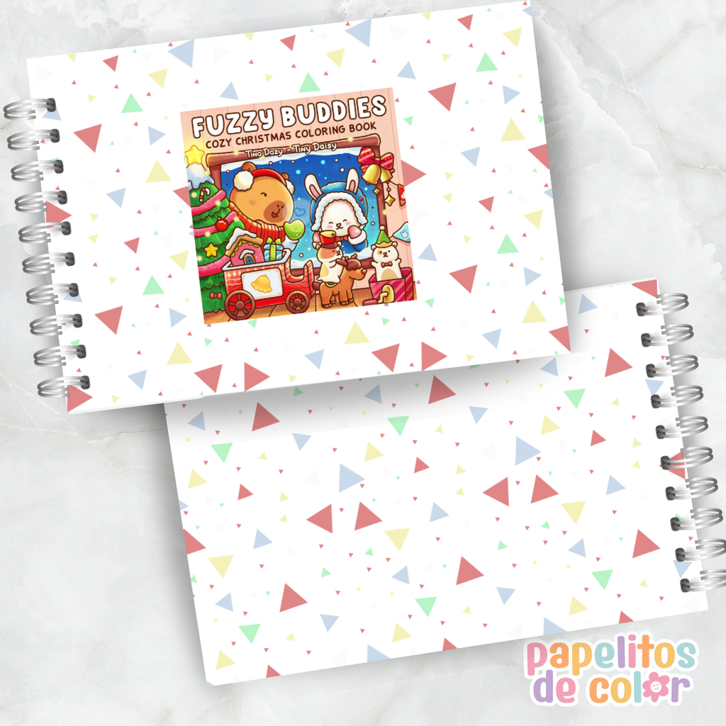 🧸🌈 Libro para Pintar Fuzzy Buddies ✨🎨