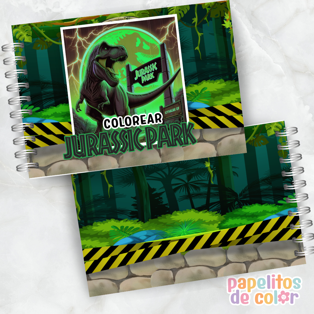 🦖🌿 Cuaderno para pintar Jurassic Park 🌿🦖