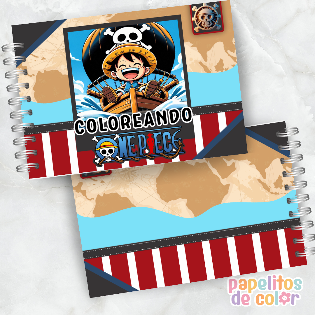 🏴‍☠️🎶 Libro para pintar One Piece 🌊🎨