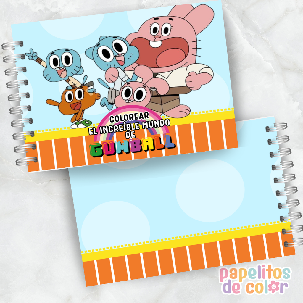 🎨 Libro para pintar El increíble mundo de Gumball 🎨