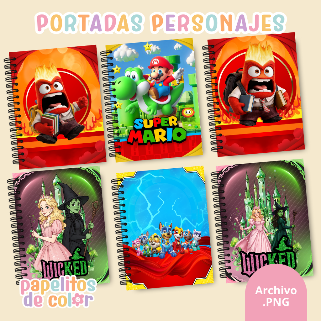📚✨ Combo Portadas Personajes – Vol. 14 🌟🎨