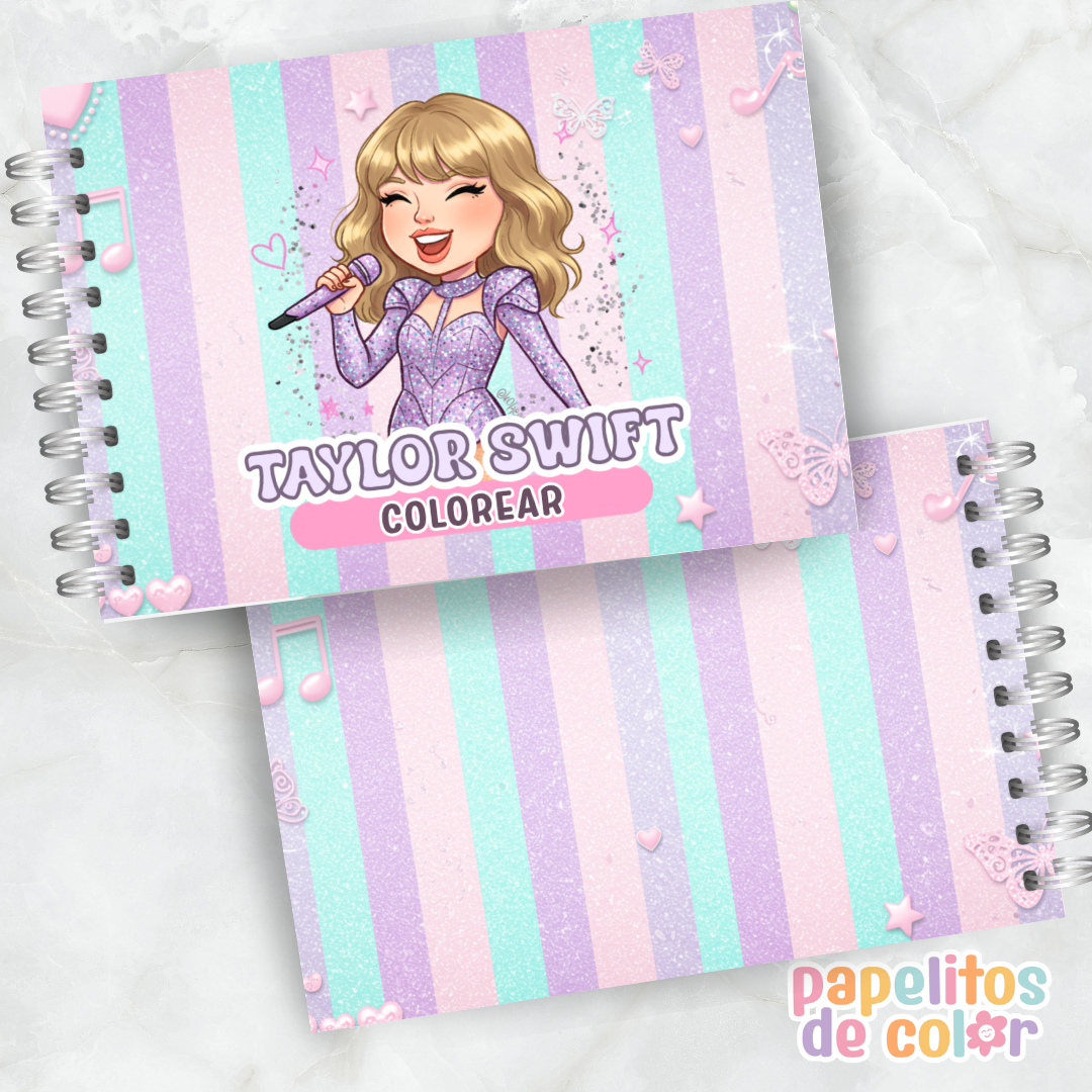 🎤🎶 Libro para pintar Taylor Swift 💖🎨