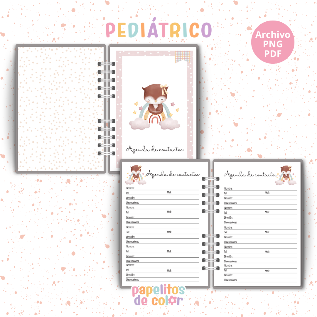 🦉 Cuaderno Pediátrico - Buhita 💕