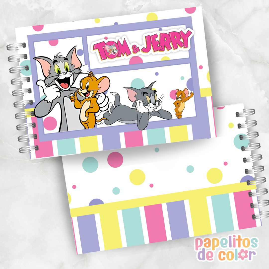 🎨 Libro para Pintar de Tom y Jerry 🐱🐭✨