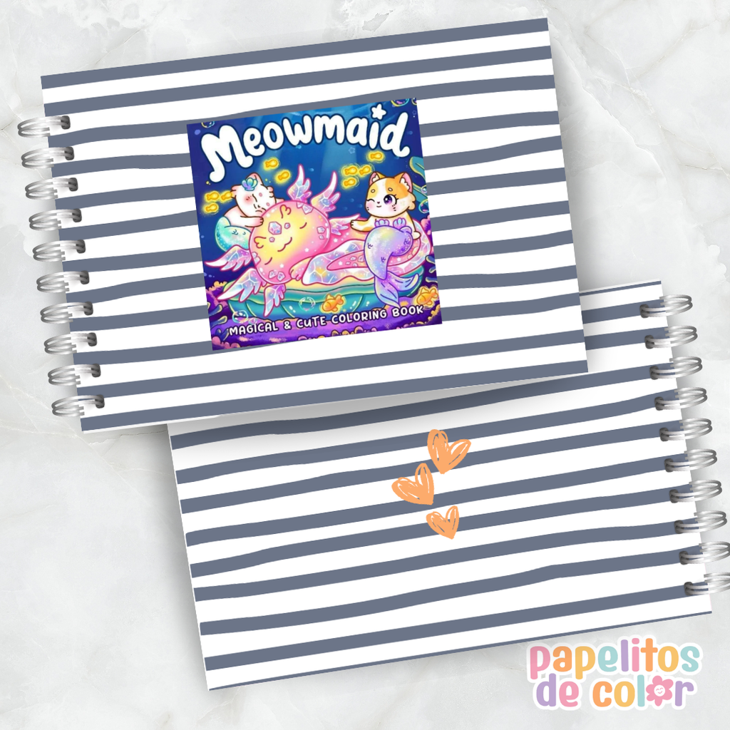 🧜‍♀️🐱 Libro para Pintar Meowmaid  ✨