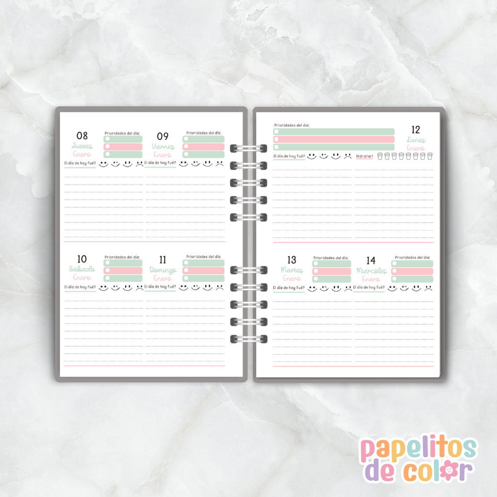 📔 Agenda Semanal Rayas 2026  ✨