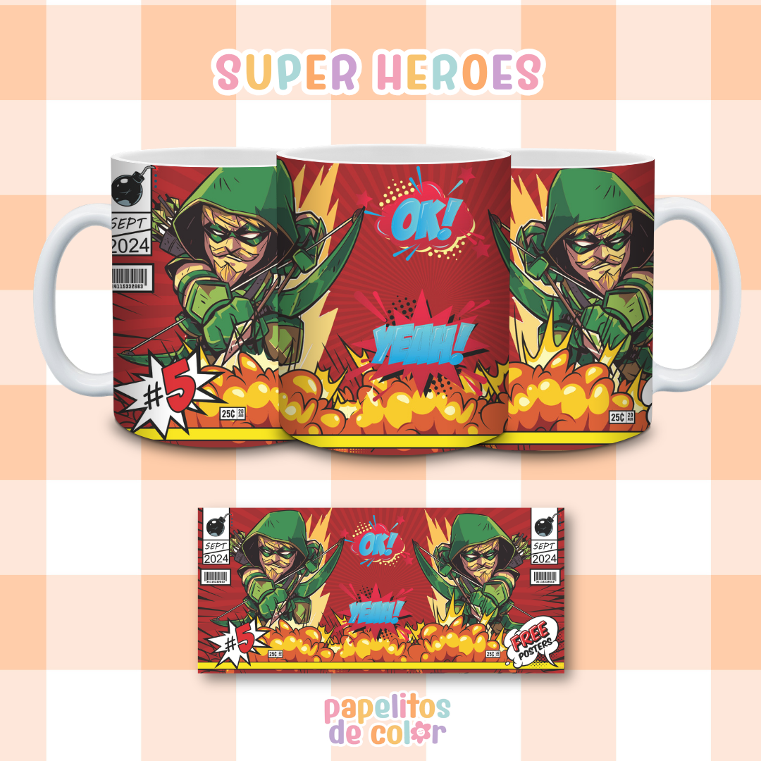 ☕🦸‍♂️ Diseños para Tazas – Super Héroes ⚡💥
