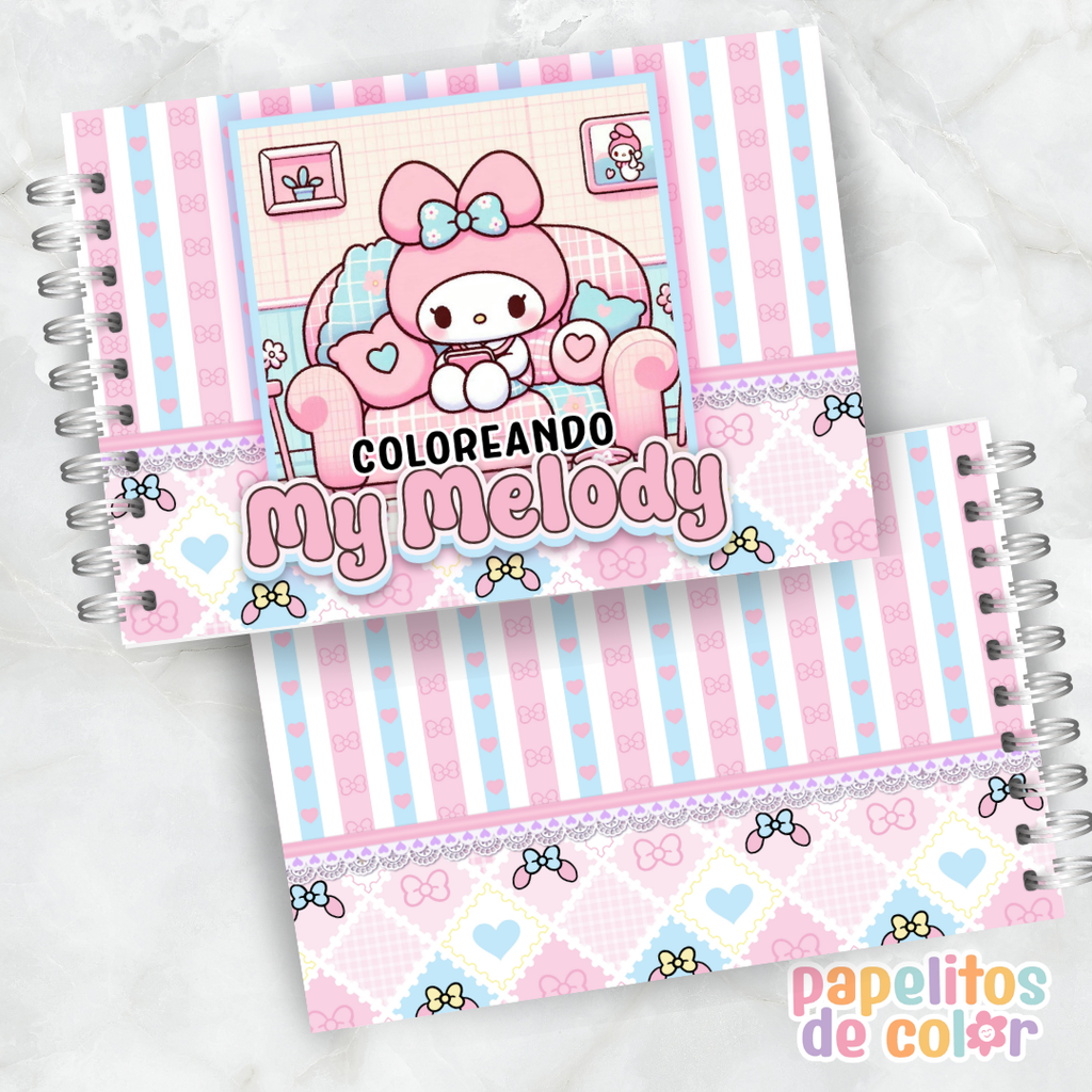 🎨 Libro para Pintar de My Melody 🎀🐰💖