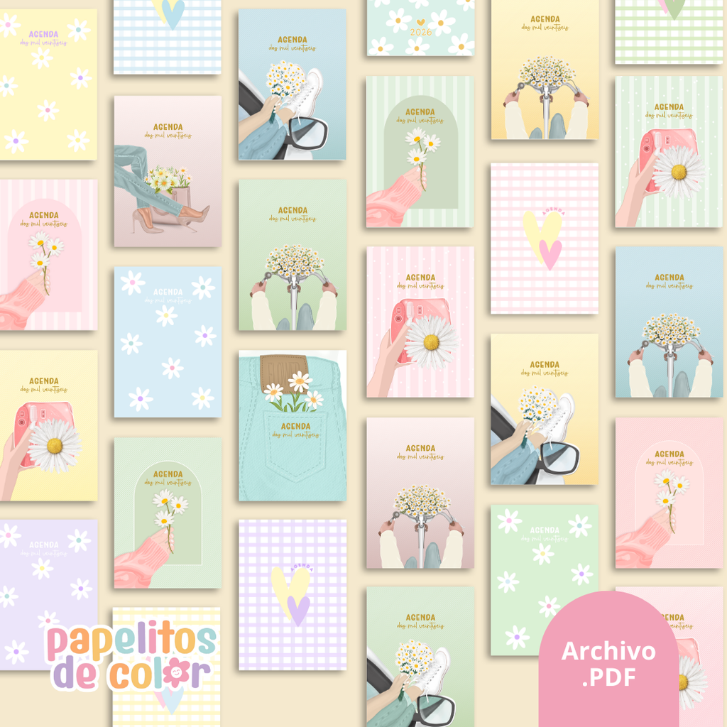 Pack 25 Portadas Agendas – Kit 6