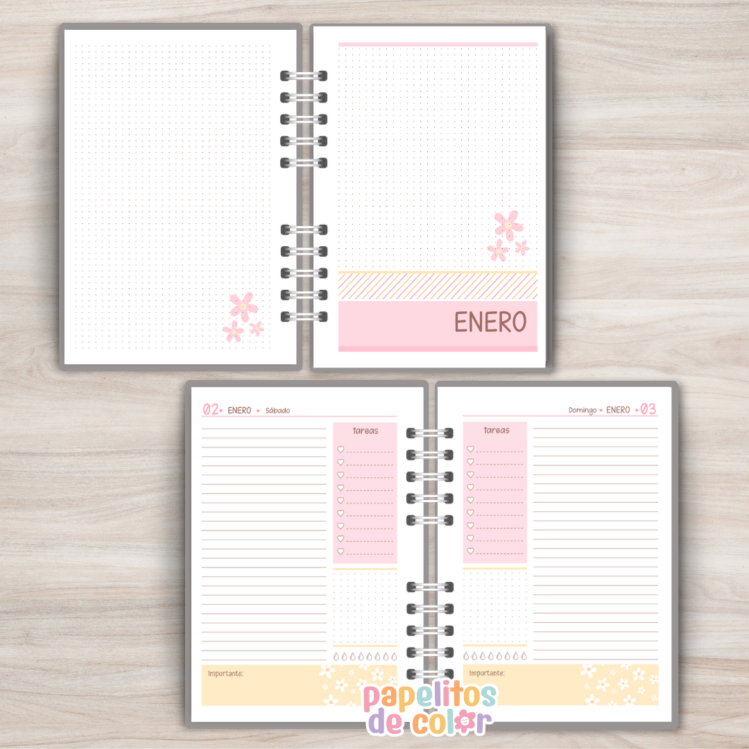 🌸 Agenda Florcitas - Diaria 2027 📖💐