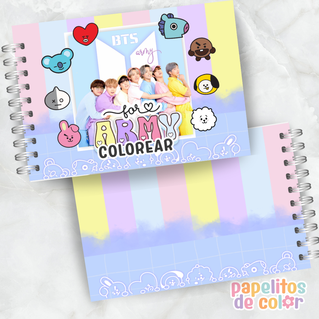 🎤✨ Cuaderno para pintar BTS ✨🎤