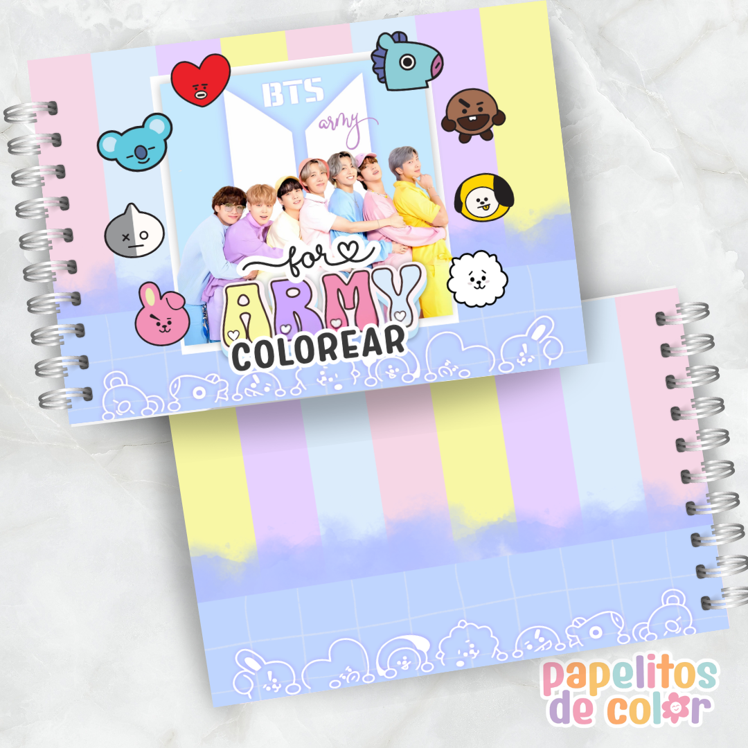 🎤✨ Cuaderno para pintar BTS ✨🎤