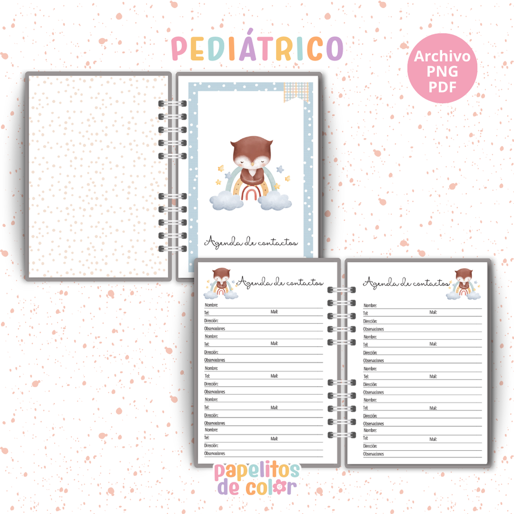 🦉 Cuaderno Pediátrico - Buhito 💙
