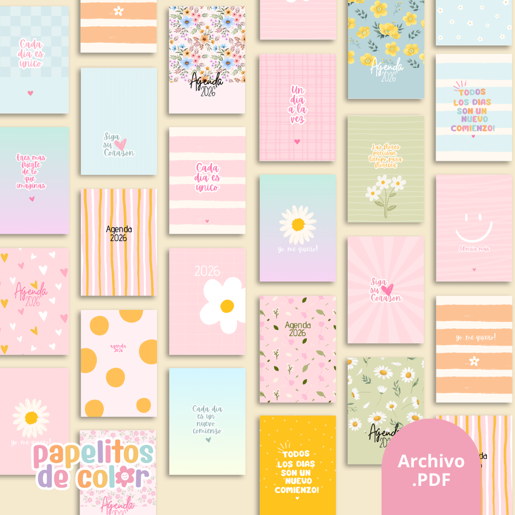 Pack 25 Portadas Agendas - Kit 1
