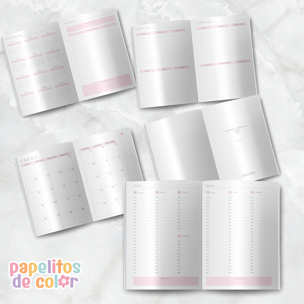 🌷 Agenda Delicada - Estilo Folleto